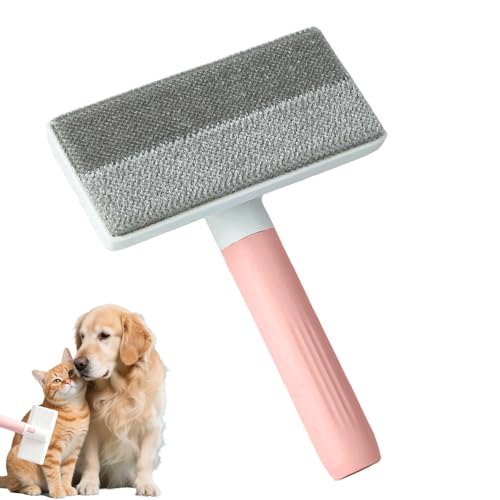 Pet Hair Removal Tool, with Detachable Handle, 17.5x12.5x4.5cm, Lint Shaver and Remover, Portable Hair Removal Cleaner, Comfortable Grip, for Furniture, Car, Clothes, Bedding - color: Pink