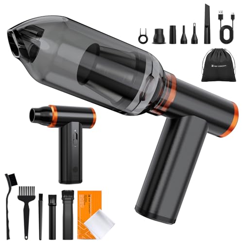 K&F CONCEPT Electric Compressed Air Duster|300000RPM Vacuum Cleaner|3 Gear Adjustable|Super Wind Power| Rechargeable Brushless Motor|for Deep Computer Clean, Keyboard, Car, Home,Outdoor