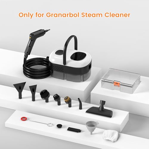 Steam Cleaner Accessories Compatible with Granarbol Steam Cleaner,Nylo/Brass Brush,Window/Surface Scraper/Towel Cover for Handheld Steamer Cleaning with Storage Case-18 PCS