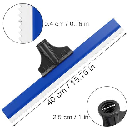 Pumtus 2 Pack Epoxy Floor Squeegees, 16 Inches Reusable Notched Squeegees with 4mm Deep Serrated Blade, Epoxy Urethane Flooring Tool for Self Leveling Cement, Urethane Epoxy Floor, Heavy Coatings