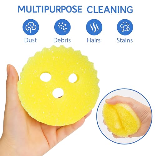 Scrub Pro Cleaning Sponge - 3 Pack Non-Scratch Kitchen & Bathroom Sponges with Dual-Sided Design and Sideways Slit for Utensils, Ideal for Dishes, Sink, Shower, Countertops, and Household Cleaning