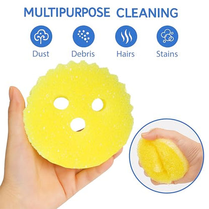 Scrub Pro Cleaning Sponge - 3 Pack Non-Scratch Kitchen & Bathroom Sponges with Dual-Sided Design and Sideways Slit for Utensils, Ideal for Dishes, Sink, Shower, Countertops, and Household Cleaning
