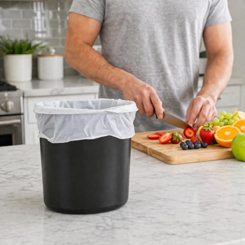 4 Gallon Trash Bag Lavender Scented (440 Count) Small Bathroom Garbage Bags Wastebasket Can Liners White Trash Bags for Home Kitchen Office Bins (440 Bags) - size: 1 Count (Pack of 440)