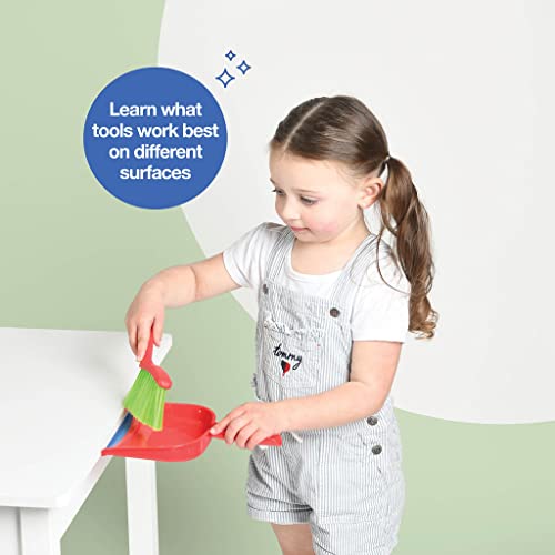 Play22 Kids Cleaning Set 4 Piece - Toy Cleaning Set Includes Broom, Mop, Brush, Dust Pan - Toy Kitchen Toddler Set is A Great Toy Gift for Boys & Girls - size: child-size