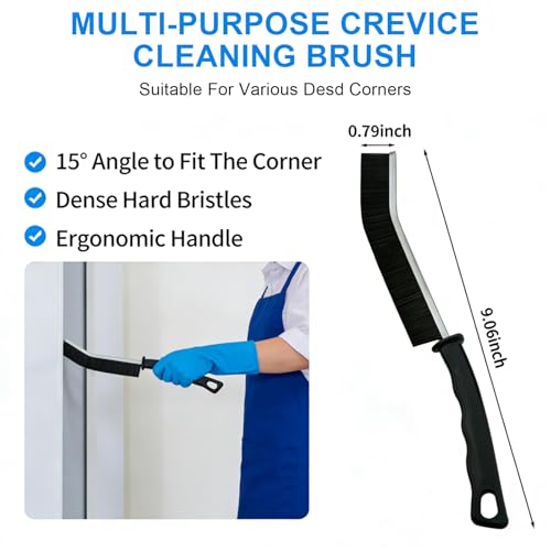 3 Pcs Crevice Cleaning Brush,Multifunctional Cleaning Brush Tool for Deep Cleaning Tight Spaces, Kitchen, Bathroom, Window Frames, Sinks, Vehicle, Faucets, Toilet,Pet Hair Removal