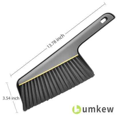Lumkew Small Broom and Dustpan Set, Hand Mini Dust-Pan and Brush, Handheld Portable Compact, 1 Piece, Gray