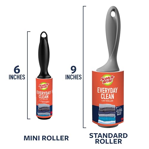 Scotch-Brite Mini Lint Roller 24 Rollers 30 Sheets Per Roller 720 Sheets Total White - style: Mini Lint Roller