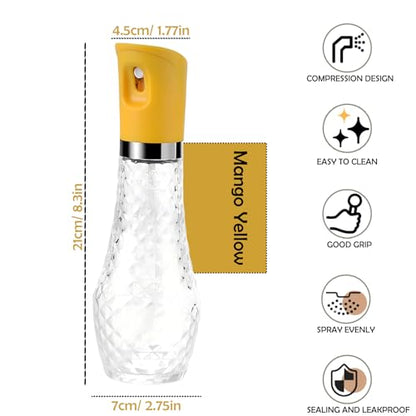 Glass Spray Bottles(9.2oz/260ml), Refillable Spray Bottle for Cleaning, Skin Care, Planting, Showering Pets, Travel, Cleaning & Home (Yellow) - color: Yellow