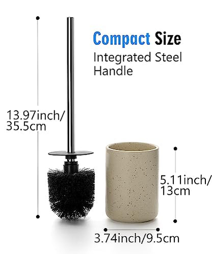 2 Pack Toilet Bowl Cleaning Brush Set for Bathroom, No Assembly and No Scratching Toilet Bowl, 304 Anti-Rust Handle - color: Brush