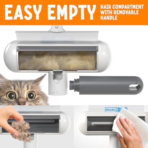 Travel Pet Hair Removal Tool & Rug Gripper – Portable Fur Remover and Anti-Slip Rug Tape to Keep Floors Clean and Secure