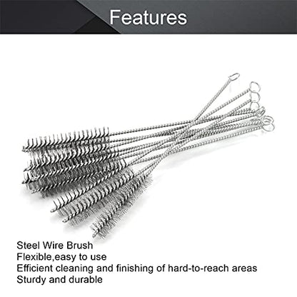 Utoolmart Steel Wire Cleaning Brush, Spiral Power Tube Brush, Steel Wire Tube Brush Cleaning Tool, Tube Bottle Brush, 0.8-inch Diameter 12-inch Length, 10pcs - color: 10pcs, size: 2cm