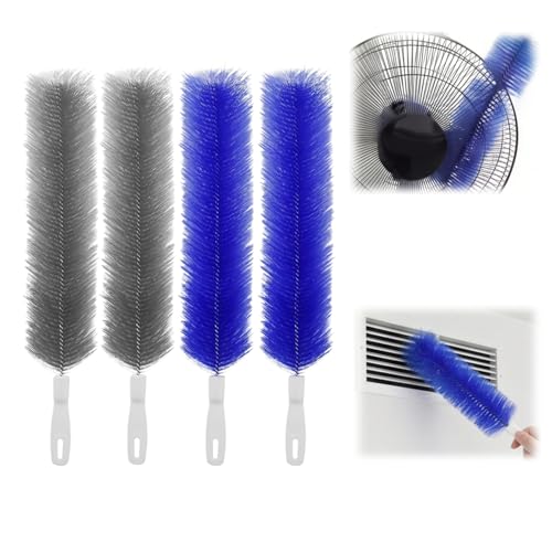 Bendable Microfiber Head, 2026 Fan Cleaner Brush, Washable Reusable Dust Remover for Fans, Air Conditioning, Curtain, Car Vents (Mix 4pcs) - color: Mix 4pcs