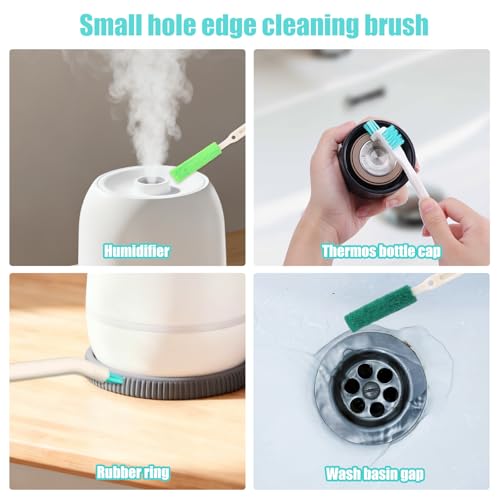 13pcs Humidifier Cleaning Brush Set, Mini Detail Cleaning Brushes Small Cleaner Kit Tool for Household Humidifiers Keyboards Tiles Bottles & Tight Spaces