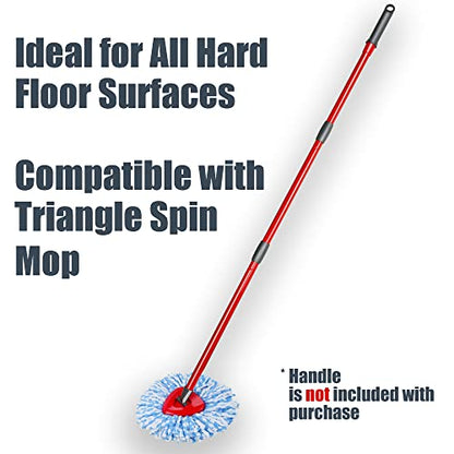 homsis 7 Pack Mop Replace Head for 2-Tank Spin Mop Compatible with Ocedar Rinse Clean - Mop Refills Made of Microfiber, Deep Cleaning Machine Washable and Easy-to-Replace