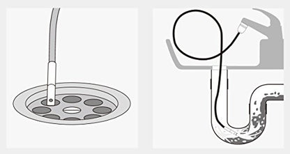 Drain Cleaner, Bathroom Clog Remover, High Pressure Pipe Cleaner, Duct Unblocker, 10ft Hose, Solid Brass Fittings