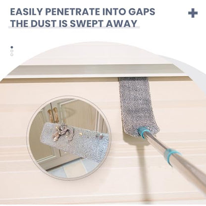 Retractable Gap Dust Cleaner, Extendable Microfiber Duster with Bendable Head, Reusable Washable Gap Duster Cleaning Tool for Home Kitchen Ceiling Blinds Sofa Bed Fridge Under Furniture (Set A) - color: Set a
