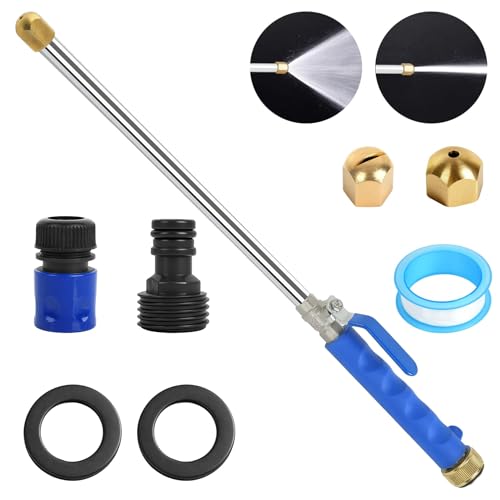 2026 New Jet Nozzle High Pressure Hose Nozzle, 2-1 High Pressure Power Washer Wand, VersatileCleaning Tool for Gutter, Patio, Car Wash,Gardening,Built to Last for Homeowners & Garden Enthusiasts