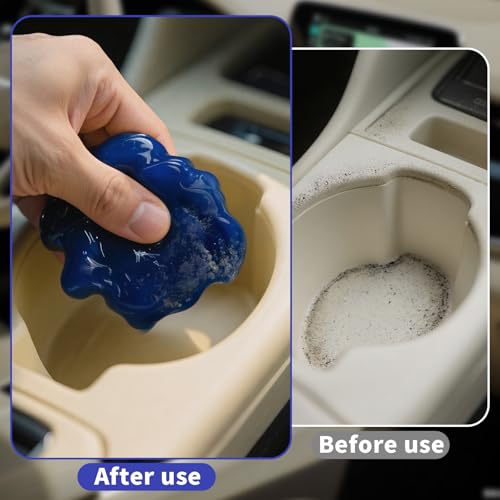 ASFSKY Car Cleaning Gel (Blue,Blueberry) Cleaning Putty Universal Dust Cleaning Car Interior Cleaner Keyboard Dust Remover Car Slime Gifts for Men Women girl（1 pack） - color: blue