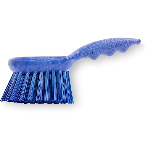 SPARTA 40541EC14 Plastic Scrub Brush, Utility Brush, Kitchen Brush With Hanging Hole For Cleaning, 8 Inches, Blue - (Pack of 1) - color: Blue