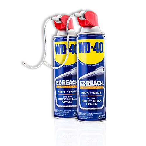 WD-40 Original Formula, Multi-Use Product, EZ-Reach Flexible Straw, 14.4 OZ [Twin-Pack] - style: Flexible Straw