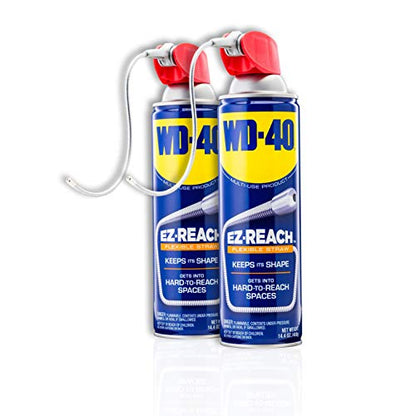 WD-40 Original Formula, Multi-Use Product, EZ-Reach Flexible Straw, 14.4 OZ [Twin-Pack] - style: Flexible Straw