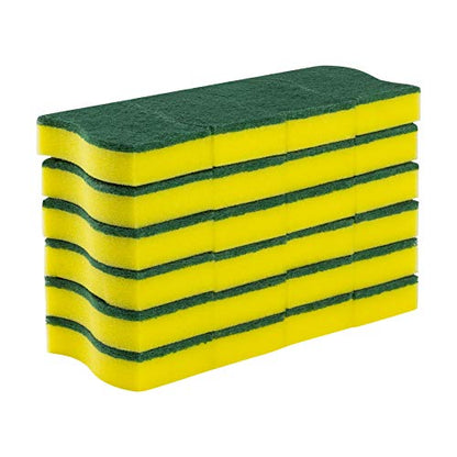 (24 Pack) Heavy Duty Scrub Sponges by SCRUBIT – Kitchen Dish, Sink and Bathroom Cleaning Scrubber Sponge - with Non-Smell Scouring Pad [New Packaging] - size: 6 Count (Pack of 4)