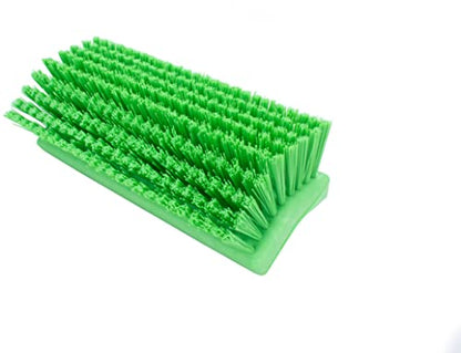 SPARTA 40423EC75 Plastic Floor Scrub Brush, Wall Brush, Equipment Brush With Nonabsorbent Bristles For Industrial Kitchens, Hospitals, Commercial Cleaning, 4 Inches, Lime - color: Lime
