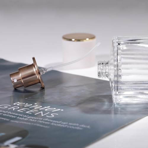 50ml/1.7 Oz Glass Spray Bottle Perfume Atomizer,Refillable Perfume Spray Bottle Perfume Bottles Empty with 3 Kinds of Perfume Dispenser (Round 50ml) - style: Round 50ml