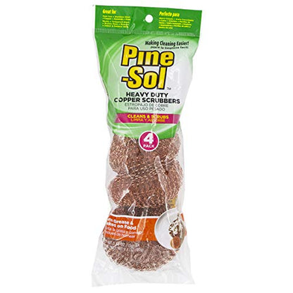 Pine-Sol Heavy-Duty Copper Scrubbers | Premium Scrub Sponges for Cast Iron, Stainless Steel, Oven Racks, Grills, 8 Pack - size: 8 Pack, style: Copper