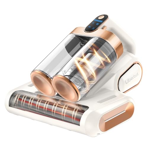 Mattress Vacuum Cleaner, Cordless Bed Vacuum with 13KPa Suction, Portable Vacuums for Sofa Couch Crib, Birthday Gifts for Women (White & Gold) - color: White & Gold