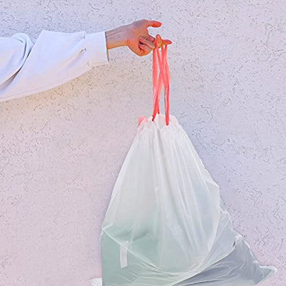 Cabilock 75pcs trash bag toilet waste bags dustbin rubbish bags toilet garbage bags large garbage bag wastebasket liners toilet bags for portable potty travel plastic white lawn drawstring - color: White