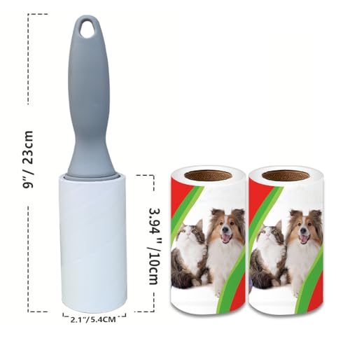 Pet Hair Lint Rollers, 3 Pack, 90 Sheets Each– Reusable Sticky Roller for Pet Hair, Cat & Dog Hair Remover, Lint Remover, Pet Hair Remover for Furniture, Clothing & Cars - size: 3 pcs - 270 Sheets
