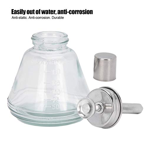 180ml Press Bottle, Press Type Dispenser Empty Nail Polish Remover Refillable Bottle Container Manicure Accessory with Top