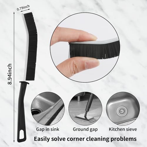 Multifunctional Gap Cleaning Brush – Crevice Brush for Bathroom Tile, Window Tracks, Grout & Hard-to-Reach Corners – Wall-Mounted Dust Remover with Stiff Bristles