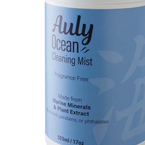 Auly Ocean Multi-Surface Cleaner Spray - Marine Mineral Solution for Grease & Grime - No Rinse Needed, Daily Household Cleaner for Kitchens & High Chairs (17 Fl Oz)