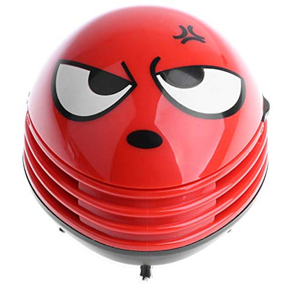 Cute Portable Cartoon Mini Desktop Vacuum Desk Dust Cleaner (Red) - color: Red