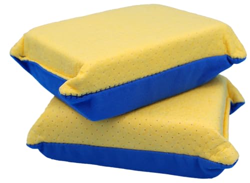 Sponge - Window Cleaner Tool for Car Windshield, Mirrors, Glass - Non-Scratch, Super Absorbent Window Cleaning Sponges - Car Cleaning Supplies 2-Pack - 6 X 4.5 X 2 in