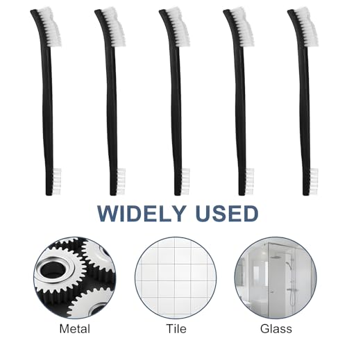 5Pcs Double-Ended Detail Cleaning Brush Nylon Brushes Small Detailing Crevice Brush Mini Stiff Bristles Brushes for Cleaning Jewelry Cleaning Brush Corner Small Space