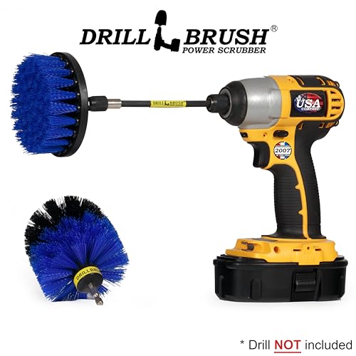 Marine - Kayak - Raft - Canoe - Inflatable - Boat Accessories - Hull Cleaner - Cleaning Supplies - Drill Brush - Spin Brush Kit - Pond Scum, Oily Residue, Weeds, Barnacles, Oxidation - color: Blue