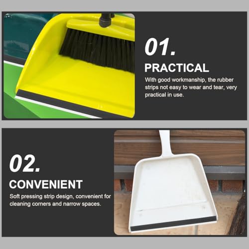 Angoily 4pcs Rubber Strip Replacement for Dustpan Dust Pan Edge Refill Inlet Pressing Strips, Dustpan Lip Replacement, Silicone Garbage Shovel Edge Protectors Rubber Lip Edge (Pack of 2) - size: 26X2.3CM (Pack of 2)