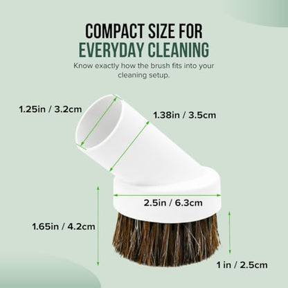Selgo Universal Vacuum Cleaner Dusting Brush with Horse Hair Bristles, White (Dust Brush), Pack of 10 - size: Dust Brush