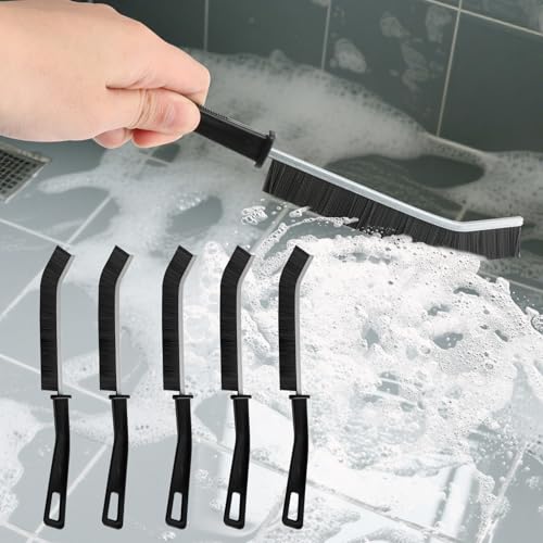 5pcs Crevice Cleaning Brush Set,Hard Bristle Scrub Brushes Tools, Multifunctional Grout Brush for Home, Bathroom, Ktichen, Window and Corners - color: 5pcs