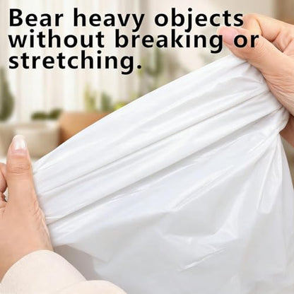 20 PCS/Ultra Large Size Trash Bags Thickened Leak-proof Waste Bag Tear-resistant Drawstring PE Waste Bag, 61 * 70cm, White - color: White