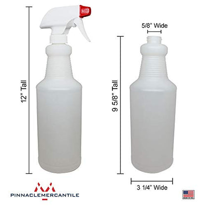 Pinnacle Mercantile Plastic Spray Bottles Leak Proof Technology Empty 32 oz Pack of 36 Made in USA - size: 32 Oz, 36 Pack