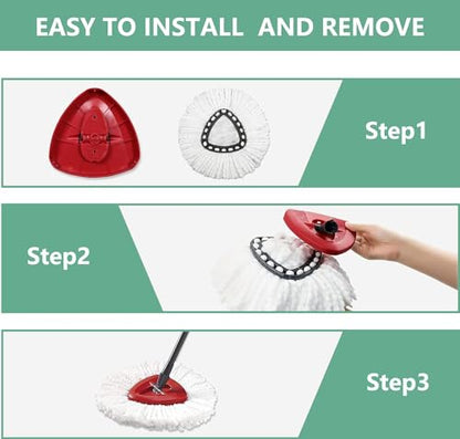 5 Pack O-Cedar Spin Mop Head Replacements, 100% Microfiber, Compatible with EasyWring 1-Tank System, Machine Washable, Easy to Replace and Highly Absorbent for Floor Cleaning - size: 5 Count