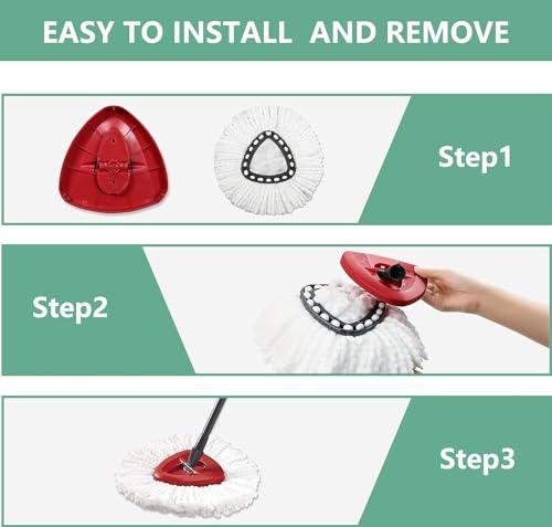 10 Pack O-Cedar Spin Mop Head Replacements, 100% Microfiber, Compatible with EasyWring 1-Tank System, Machine Washable, Easy to Replace and Highly Absorbent for Floor Cleaning - size: 10 Count