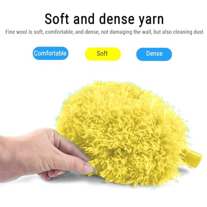 Microfibre Duster for High Ceilings, Ceiling Fan Duster, Extendable Duster with 67 Inches Extension Pole, Detachable, Washable Lightweight Duster, for Ceiling Fan, Webs, Blinds
