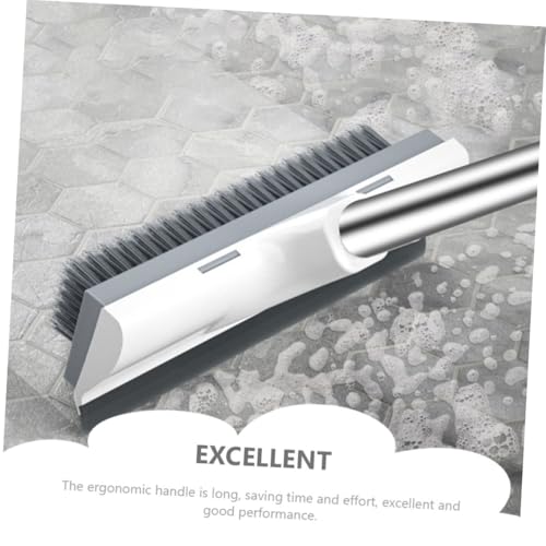 Homoyoyo Floor Scrubbing Brush with Extendable Long Handle for Bathroom and Tile Cleaning Stiff Bristle Household Scrubber for Floors Walls Bathtub and Tough Stain Removal Suitable for Wet