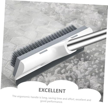 Homoyoyo Floor Scrubbing Brush with Extendable Long Handle for Bathroom and Tile Cleaning Stiff Bristle Household Scrubber for Floors Walls Bathtub and Tough Stain Removal Suitable for Wet