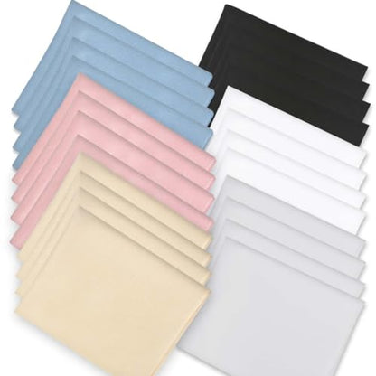 CONLI 24 Pack Microfiber Cleaning Cloth for Eyeglasses 17x14cm/6.7x5.5in Luxury Suede Glass Cleaning Cloth Glasses Cleaner for Eye Glass Lens Cleaning Gentle and Lint-Free - color: 24pack-17x14cm
